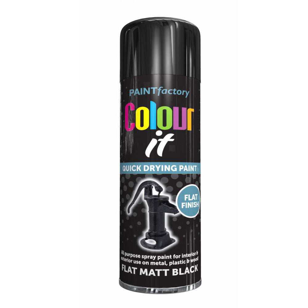 Colour-It-Black-Spray-Paint-Matt-250ml Colour-It-Black-Spray-Paint-Matt-250ml